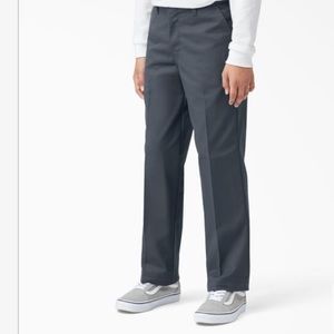 NWT Dickies Boys' Classic Fit Pants, Charcoal Gray